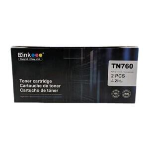2 Pack TN760 High Yield Black Toner Cartridge Replacement for Brother Printers –